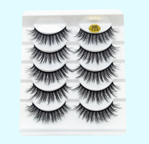 Mink False Eyelashes 3D False Eyelashes Five Pairs Of Soft Cotton
